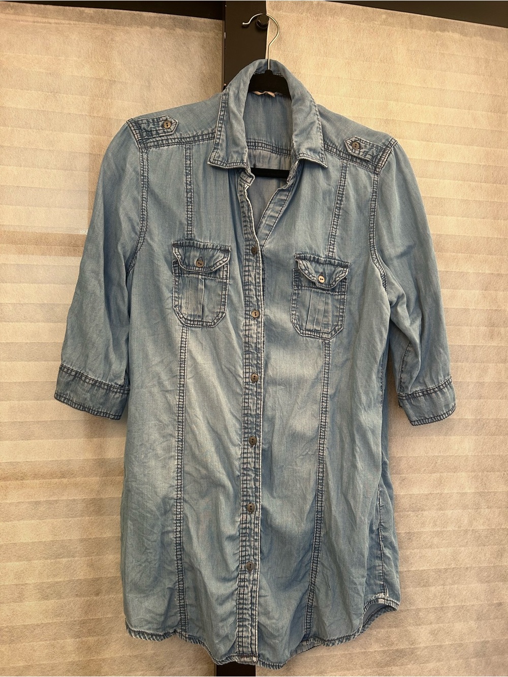 De Blossom Collection Light Wash Denim Tunic Jacket